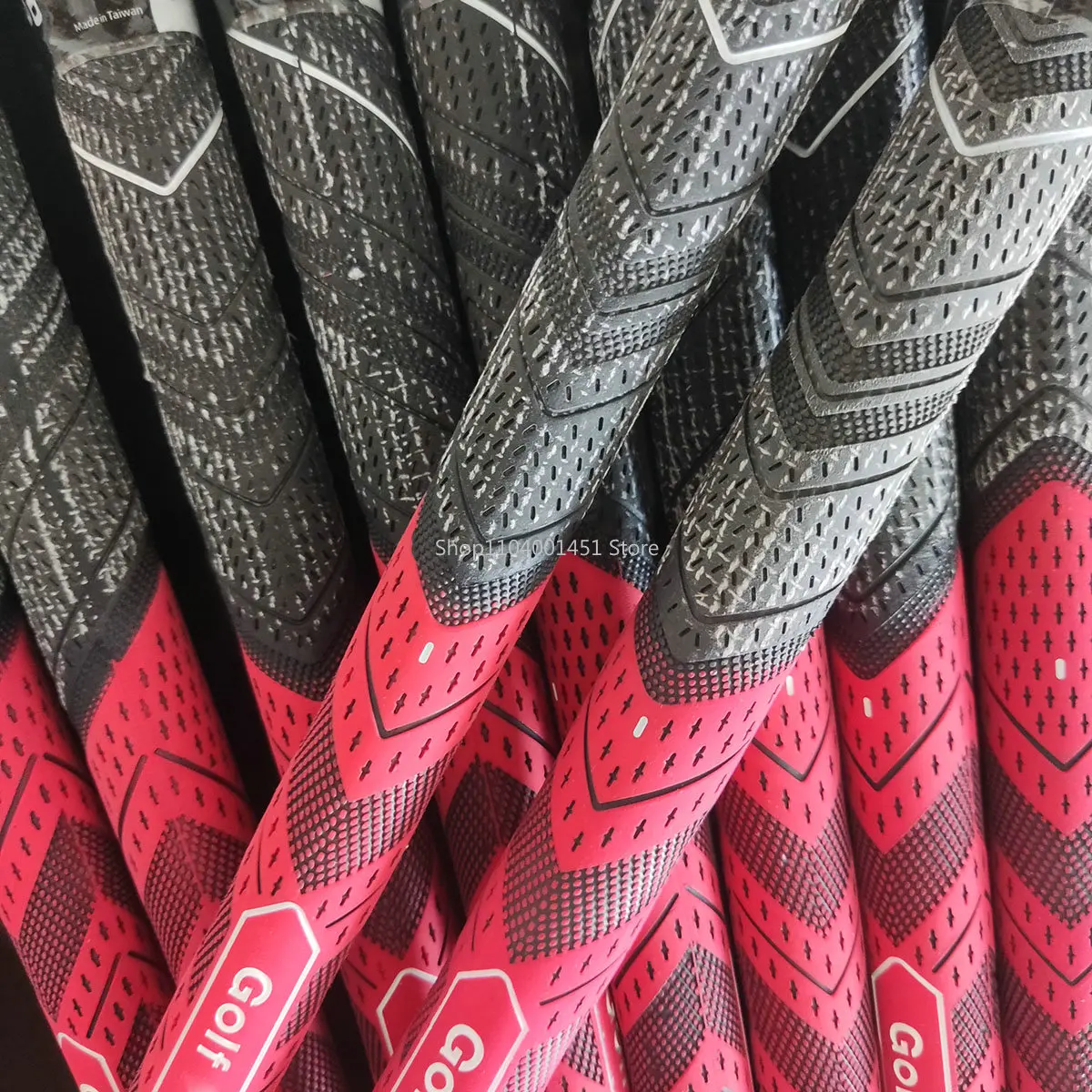 Red 10pcs/13pcs PLUS Golf Grip Rubber Golf Grips Cotton Yarn Golf Club Grips Iron and Wood Standard/Midsize Grip Universal 3