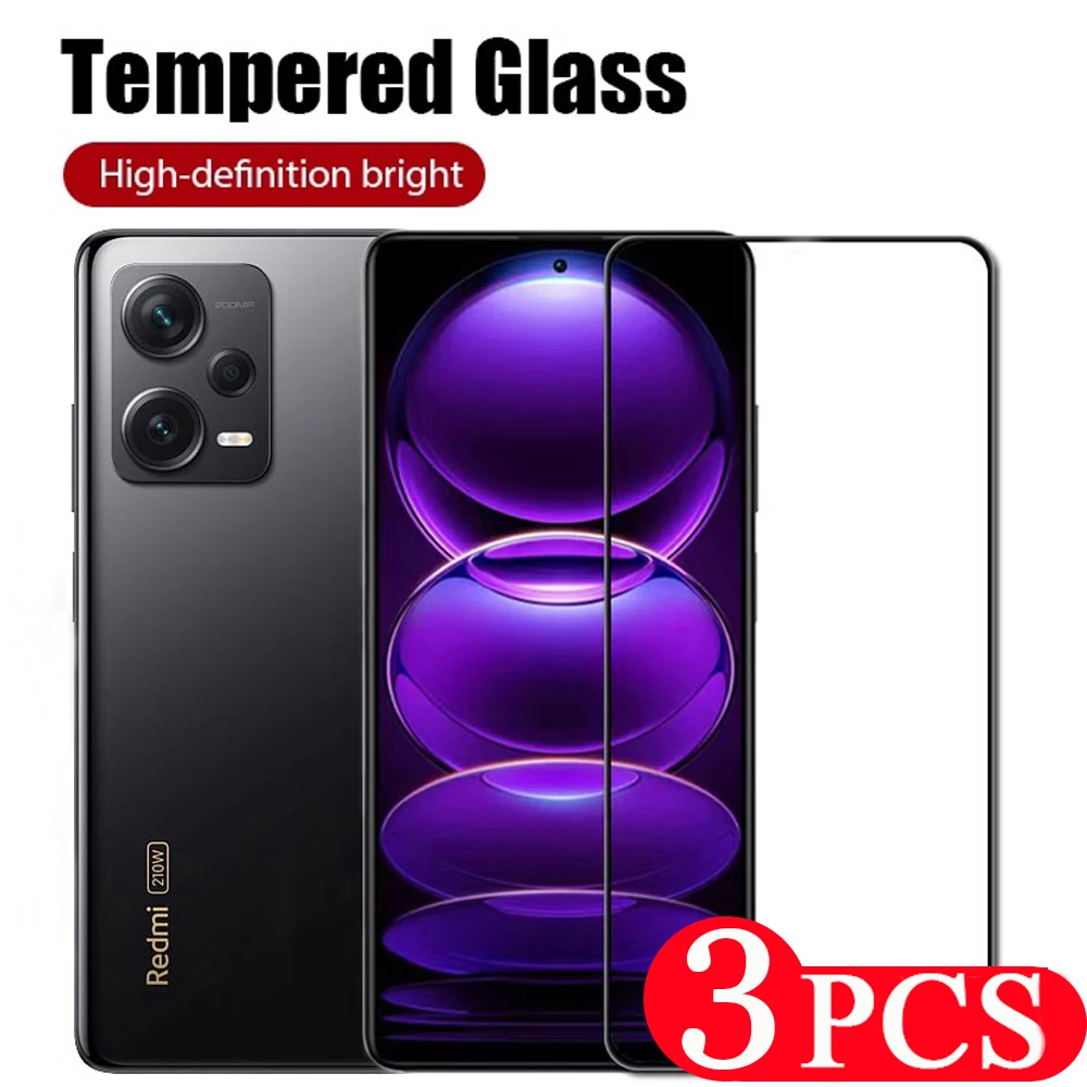 

3Pcs Tempered glass For Redmi note 12 Turbo Discovery pro Speed screen protector note 11 5G SE 11E 11T pro plus 11R 11S HD film