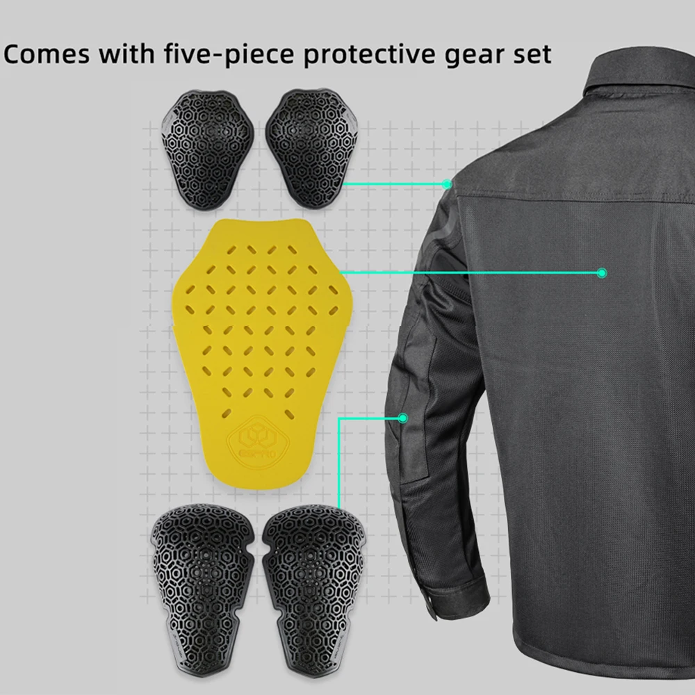 VEMAR Men Motorcycle Jacket Upgraded Summer Breathable Jacket CE Protective Retro Black Motorbike Motorcyclist Mesh Clothing motorcycle jacket motorcycle clothing