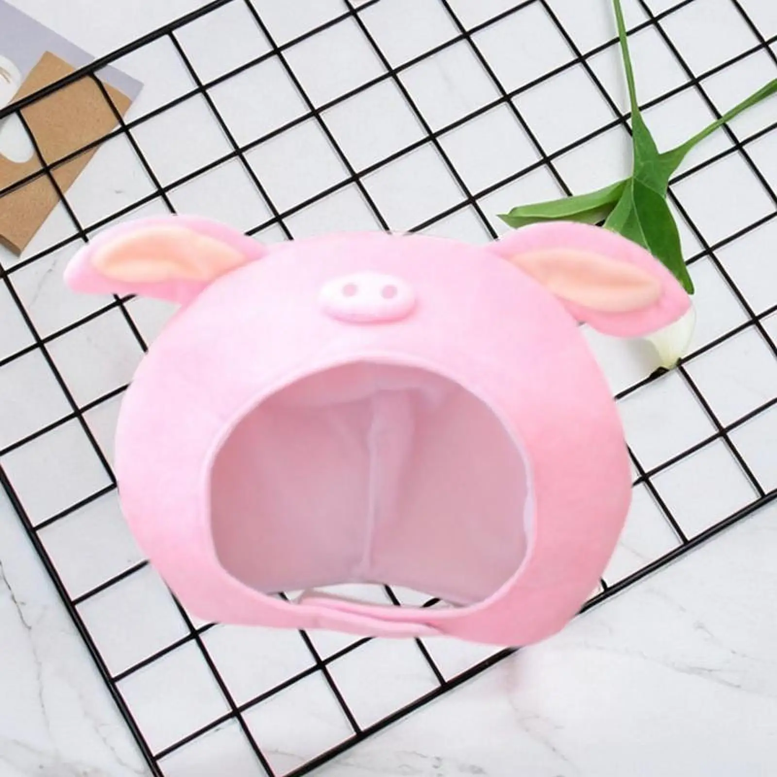 Cute Plush Pig Hat Cartoon Gift Funny Novelty Hat for Cosplay Holiday Birthday