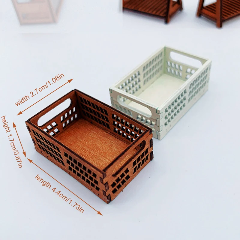 

1/12 Dollhouse Mini Storage Baskets Bread Food Basket Model Kitchen Furniture Accessories For Doll House Decor Kids Toys