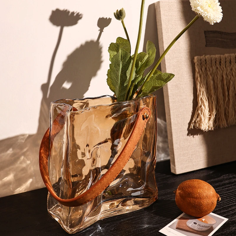 

Modern Glass Vases Minimalist Farmhouse Kitchen Vases Small Nordic Style Jarrones Decorativos Moderno Bedroom Decor YN50VS