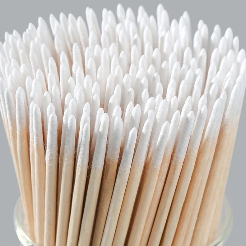 500pcs Lint-Free Wooden Micro Bud Swabs for Gentle and Precise Eyelash Extension Glue Removal and Makeup Application 2