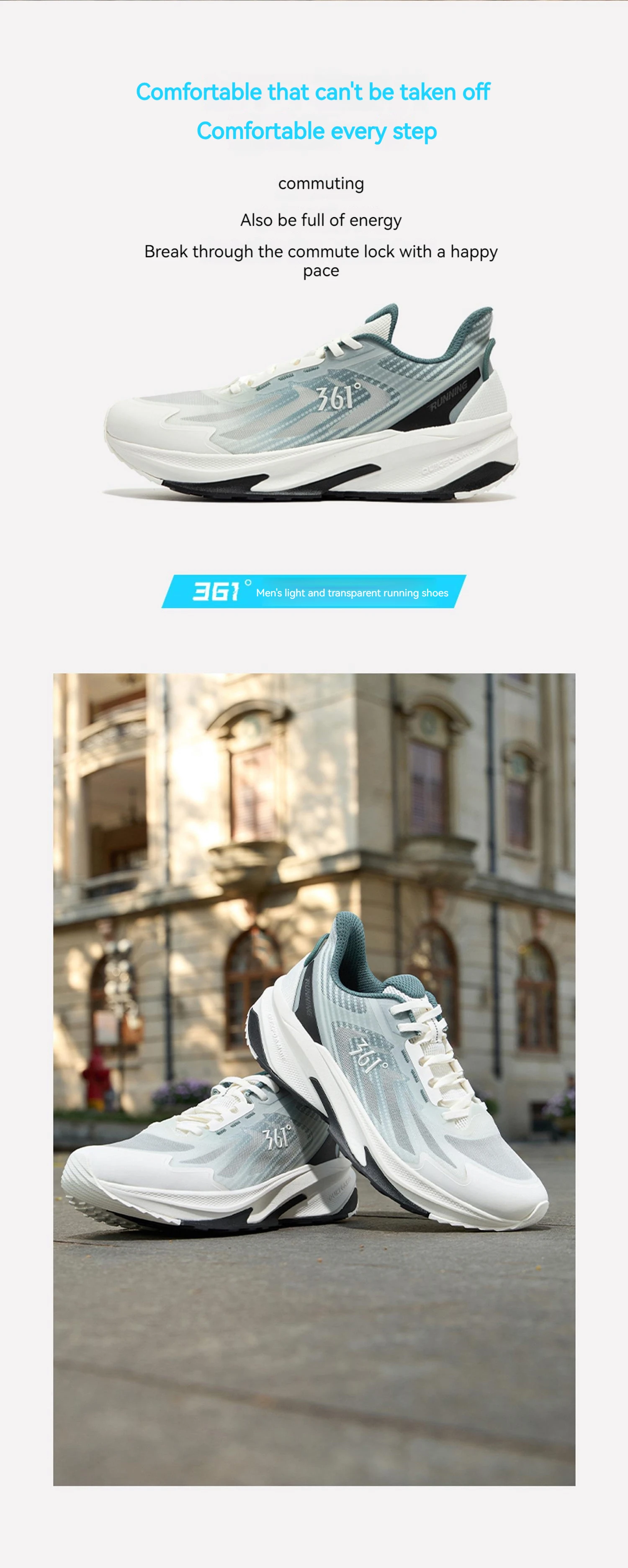 361 Grad Yushan SE Herren-Laufschuhe, ausgewogenes, atmungsaktives Mesh, leichte Dämpfung, Jogging-Komfort, männliche Turnschuhe 672422247 – Detail 3