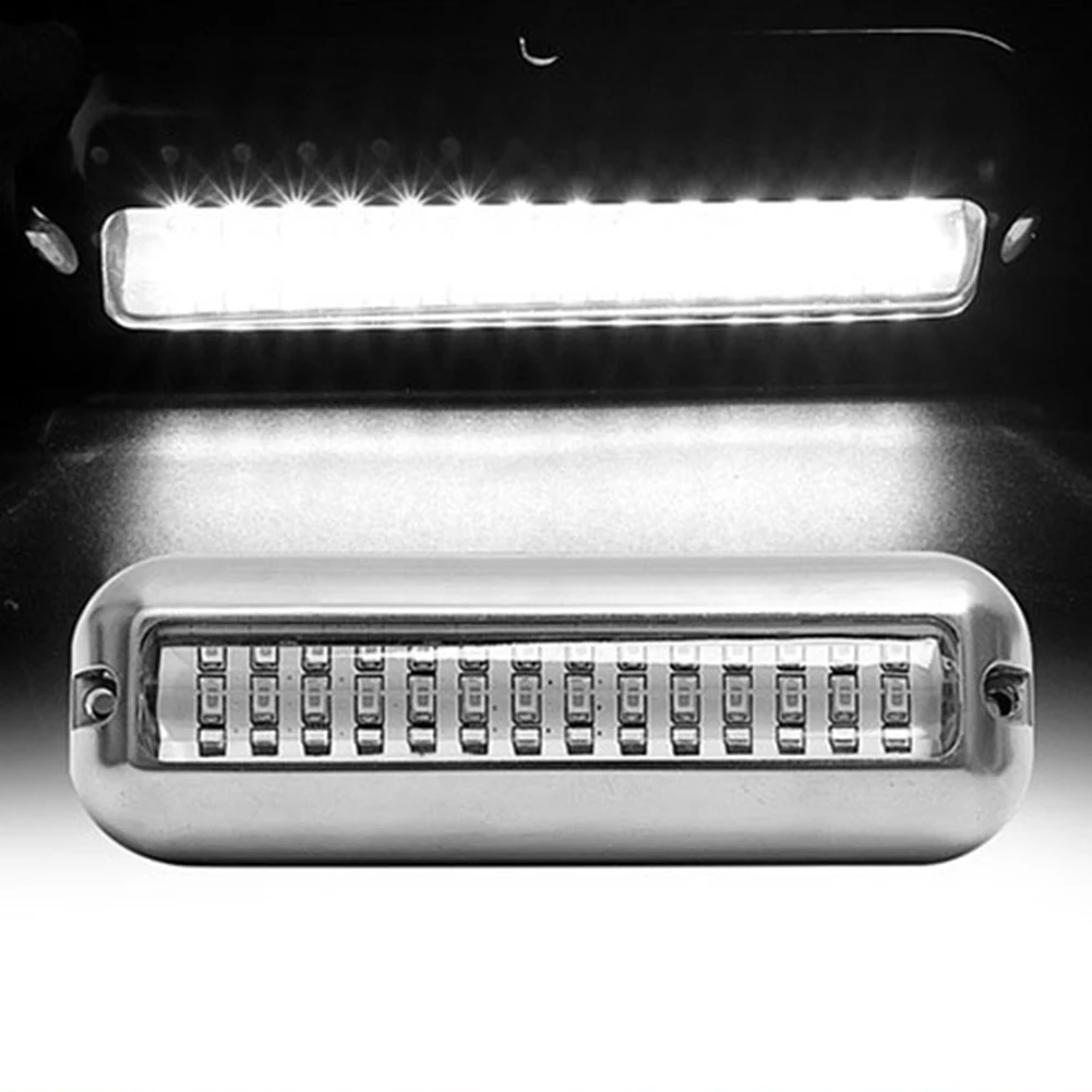 42LED 요트 수중 조명 스테인레스 스틸 해양 항해등 IP68 방수 해양 보트 램프 80W 요트 보트 액세서리