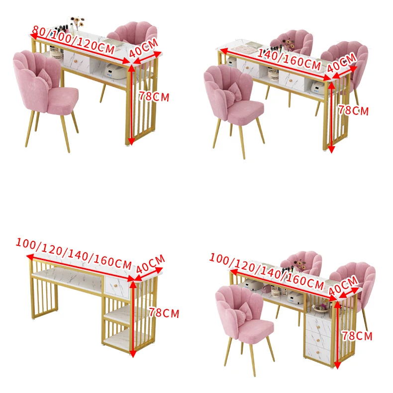 Description Picture 2 of itemNordic Manicure Table and Chair Set Salon Furniture Modern Minimalist Single Double Nail Tables Professional Manicure Table U