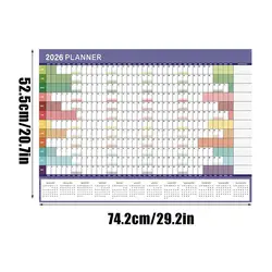 2026 Reusable Wall Calendar & Monthly Planner for Home, Office, and Study (Wall calendar)