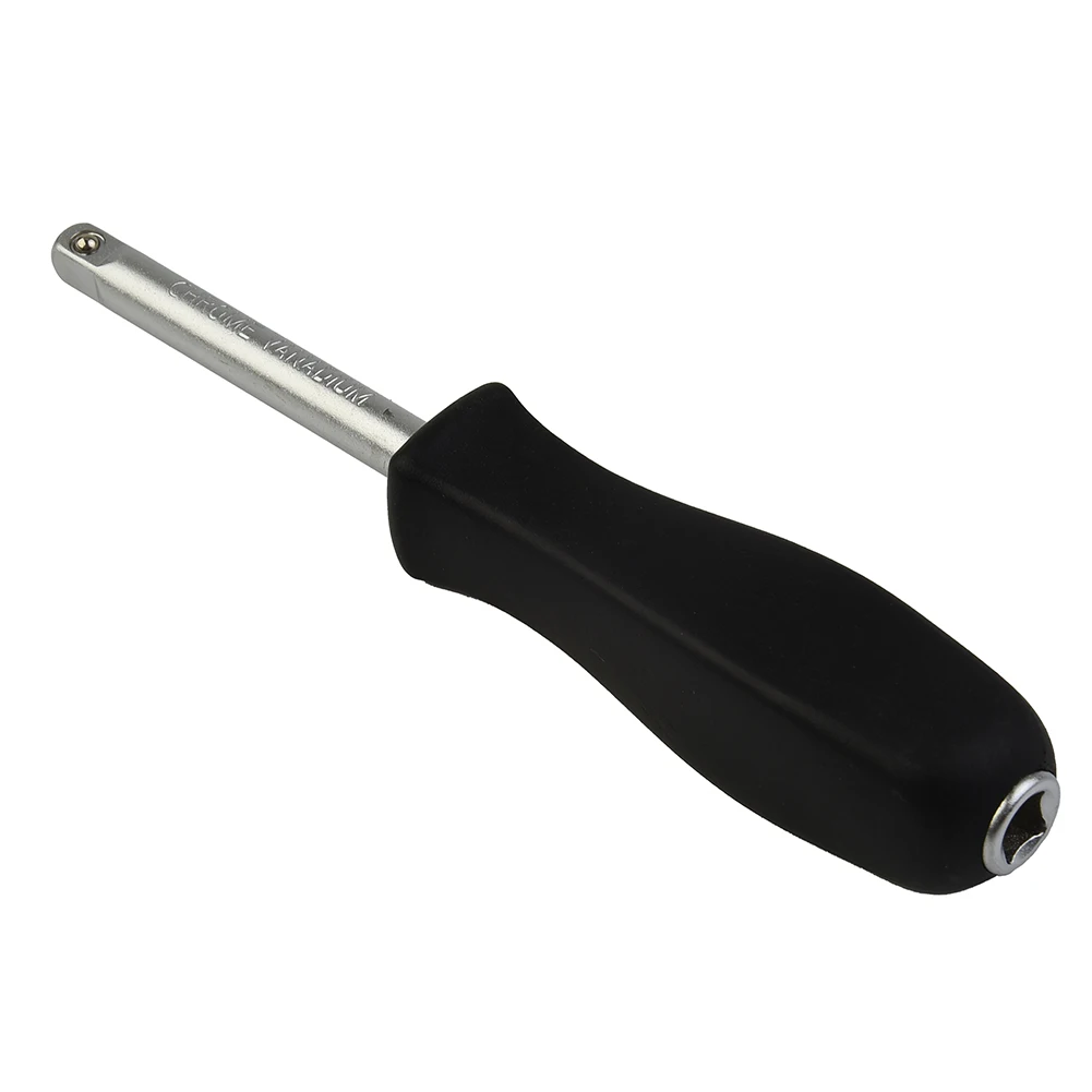 Tool Handle Knob Accessories Screwdriver Connecting Rod Small Spinner 1/4" Connection Handle Dual-purpose Multi-function Square Rubber Handle
