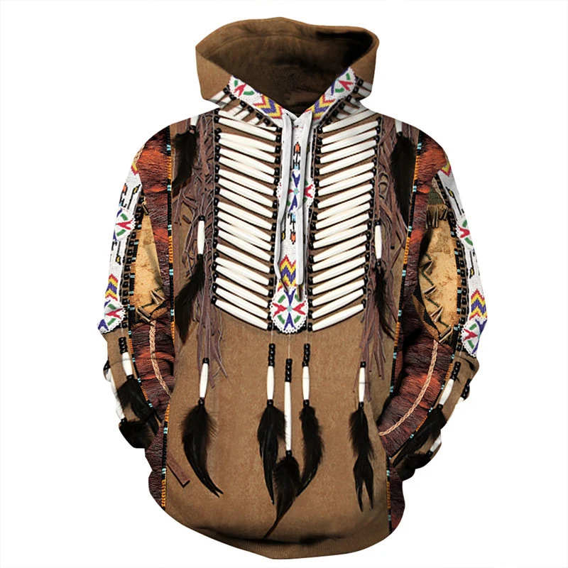 

2023 Fashion Lovers Indian Bohemian Men Hoodie Loose Large Size 3D Printed Men's Hoodie Goes With Oversized