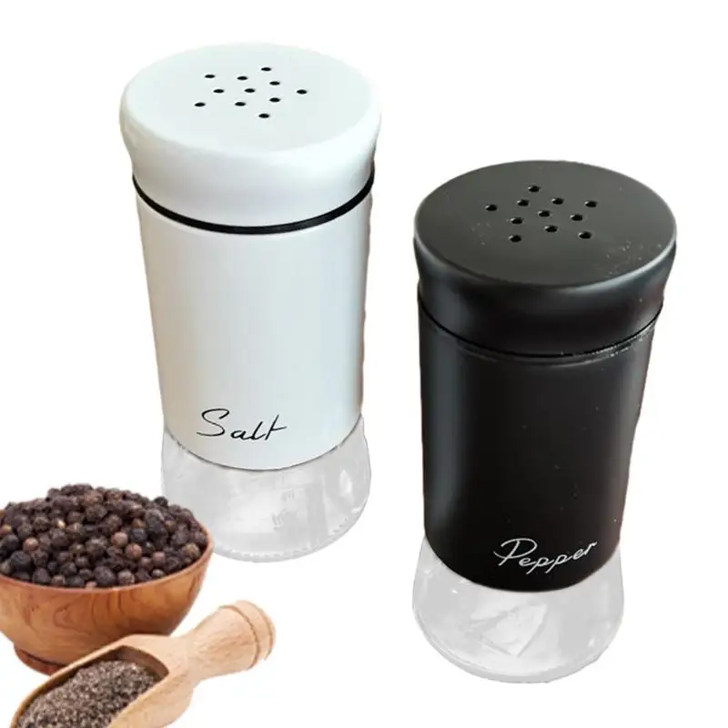 

Salt Pepper Shakers Salt Dispenser With Adjustable Pour Holes Salt Pepper Shakers Sugar Dispenser With 2PCS Salt And Pepper