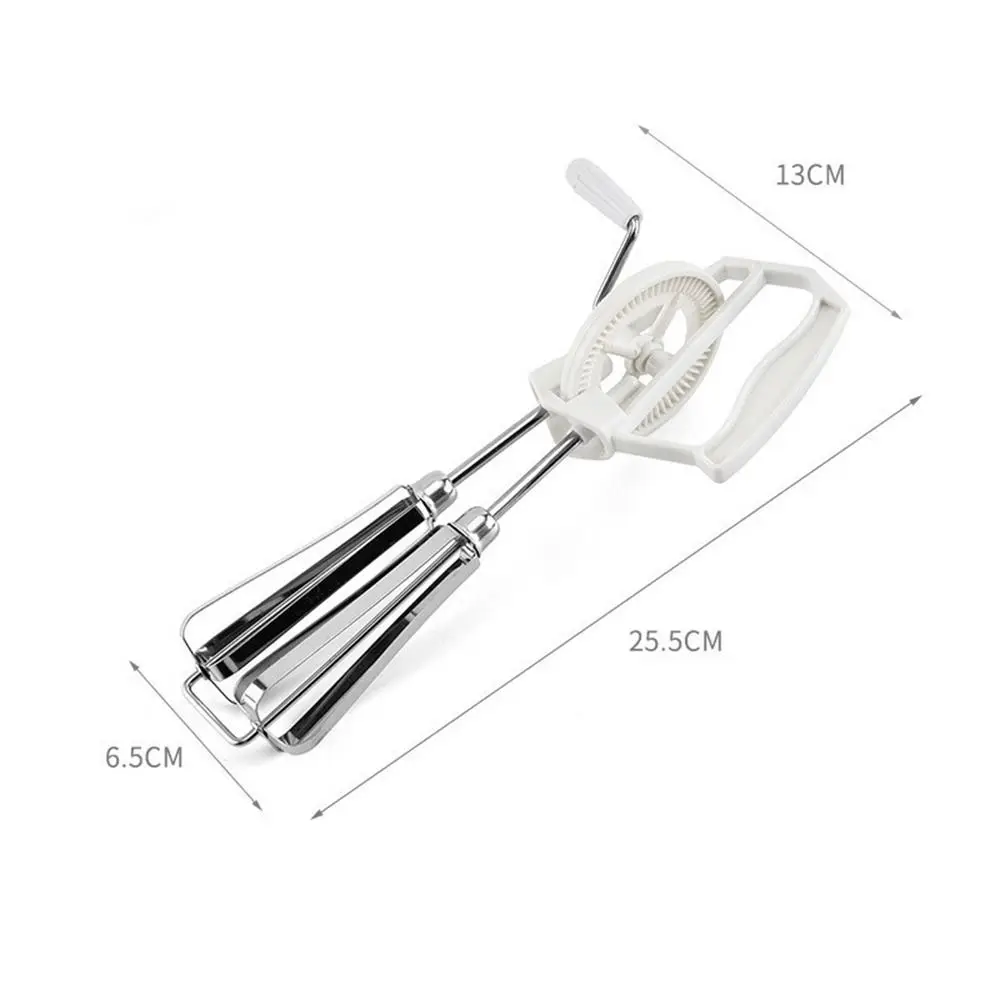 Rotary Manual Hand Whisk Egg Beater Stainless Steel Mixer Blender Kitchen Tools Home Whipper