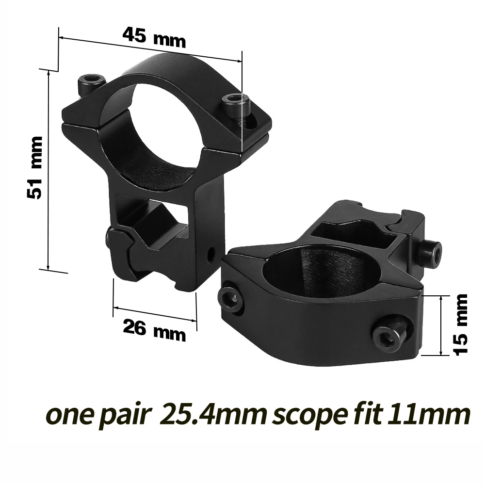 Riflescope Mount Ring 30mm / 25.4mm 11mm / 20mm Dovetail Rail High Profile Low Profile for Rifle Scope Hunting Mount