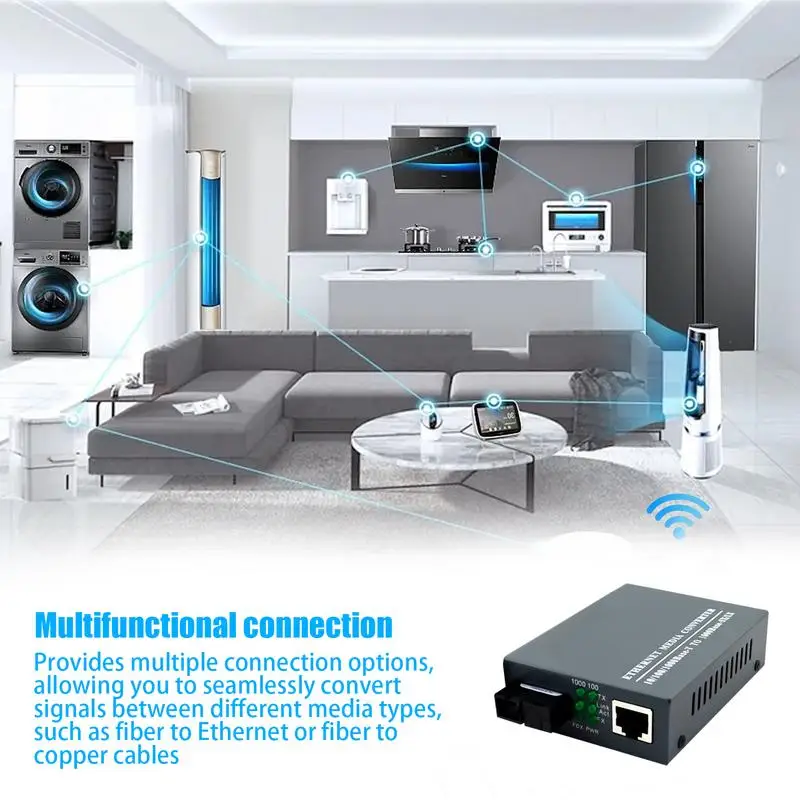 Fiber Ethernet Media Converter Gigabit Fast Ethernet Speed Single Mode Converter Fiber Media Converter LC Transceiver Module