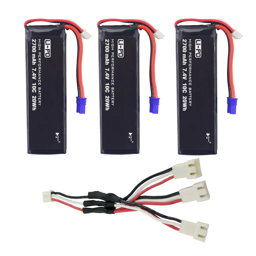 

7.4V 2700mAh 10C Battery for Hubsan H501S X4 H501C H501A H501M H501S W H501S Pro Four-axis Aircraft,RC Drone Spare Parts