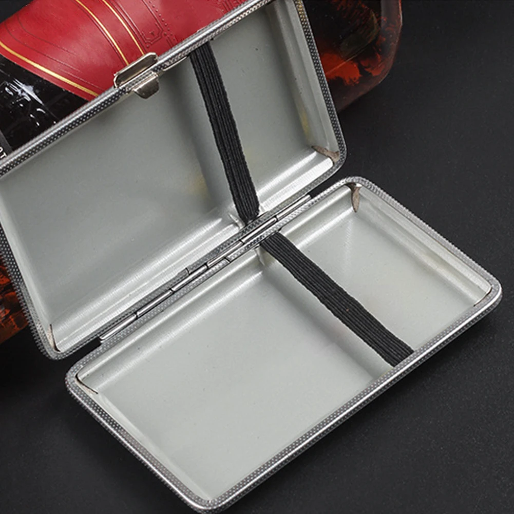 Cigarette Case Elastic Strap Lightweight Portable Metal Frame
