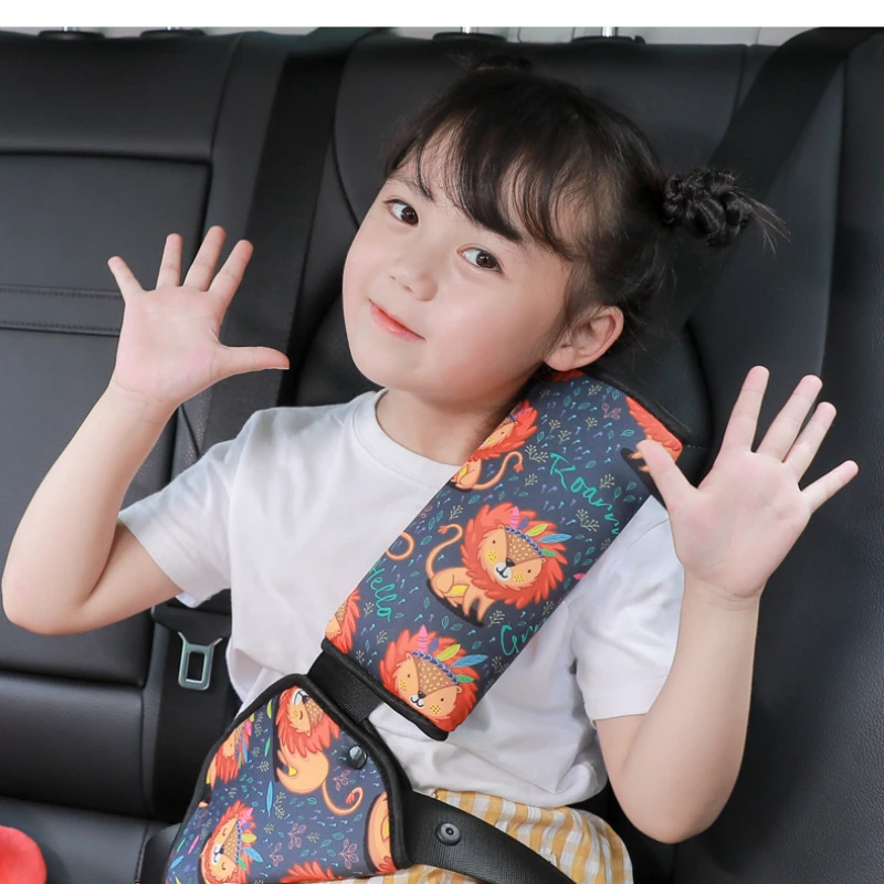 Car Seat Belt Adjustment Holder Seatbelt Padding Cover for Baby Child Kids Anti-Neck Safety Shoulder Positioner Shoulder Pad Set car accessories seat belt covers seat belt adjuster seat belt positioner car seat belt accessory safety belt shoulder guard