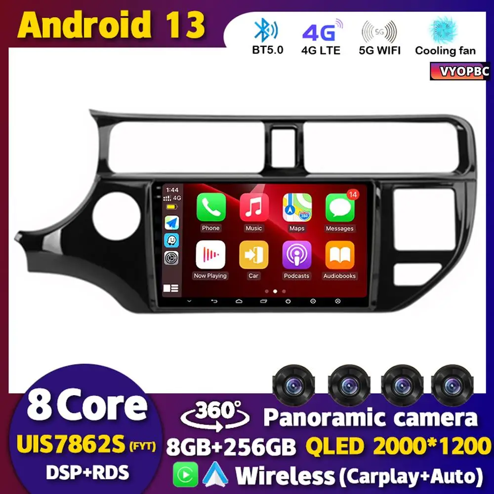 

Android 13 Auto Carplay Radio WIFI+4G For Kia RIO 4 K3 2011 2012 2013 2014 2015 2016 2017 Car Multimedia Video Player GPS Stereo