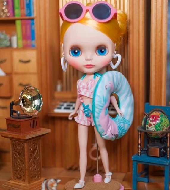 Neo Blyth Fani Flamingo BJD Doll Vacation BIKINI Girl Action Figure Toy DIY Makeup Cute Beauty Handmade Designer Toy Gift Set 4