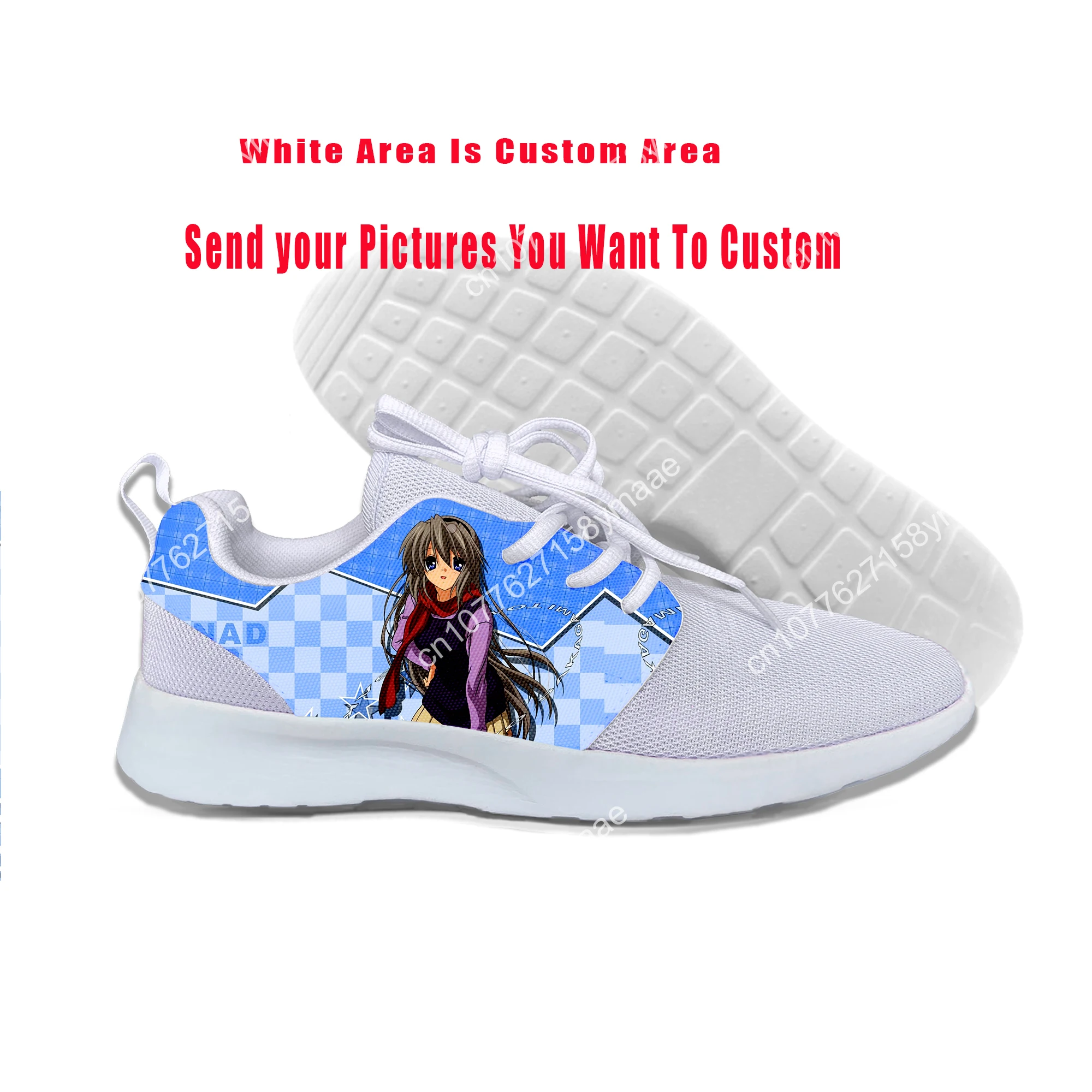 Hot Cool Fashion Funny Summer Sneakers Handiness Running Shoes Men Women  Anime Clannad After Story Kawaii Cute Sports Shoes