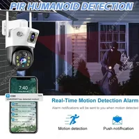 Caméra de permission Extérieure PTZ IP, Dispositif de Sécurité avec Objectif pour Touriste, 4K, 8MP, 4G, avec Écran Solaire, PIR, Suivi Humain, WIFI 4