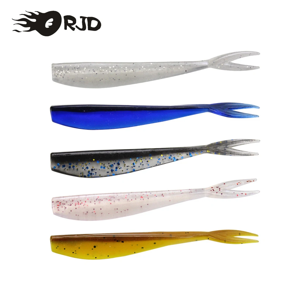 Orjd 10/20/30Pcs Black Minnow Soft Lure 7Cm 1.2G Fish Body Easy Shiner Silicone Soft Baits Carp Fishing Lure Attrezzatura Da Pesca