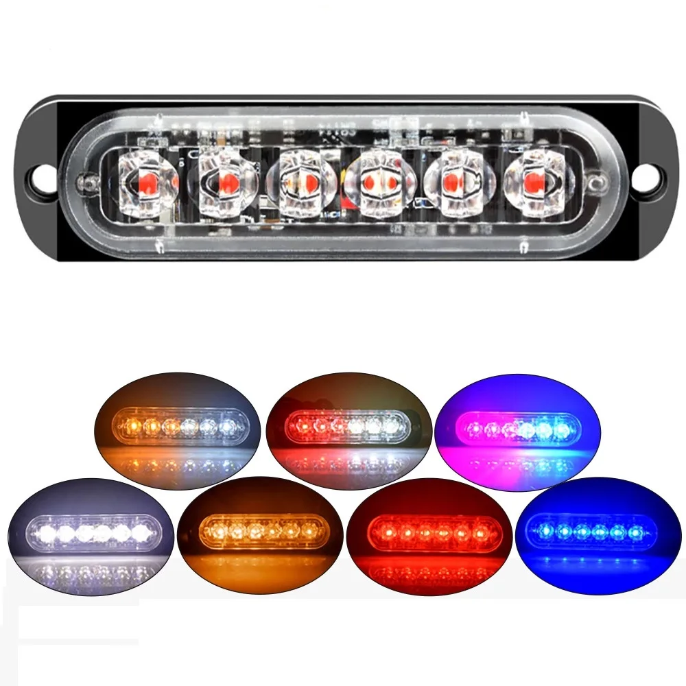 LedStrobeLightFlashingGrilleLightsCarEmergencyLight6LED4LED