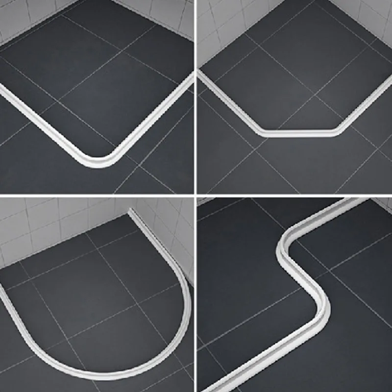 1pcs 1M Bathroom Shower Water Stopper Dam Barrier Seal Strip PVC Self-adhesive Practical Accessories shower stopper