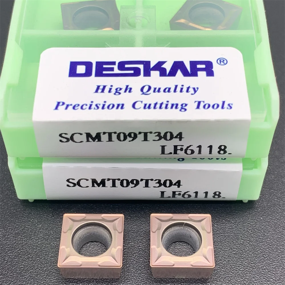 

DESKAR SCMT09T304 SCMT09T308 LF6018 LF6118 Carbide blades for high quality stainless steel CNC lathe blades SCMT09T304/
