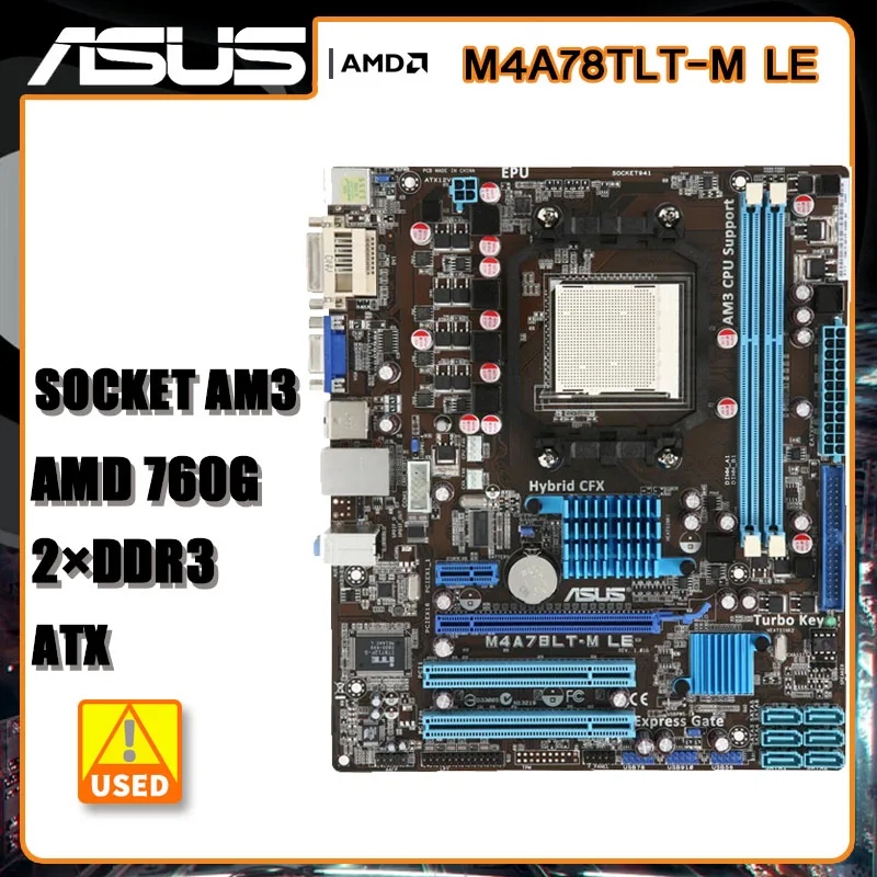 AM3 Motherboard ASUS M4A78TLT M LE Motherboard DDR3 8GB AMD 760G SATA