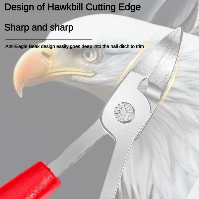 Nail Clippers Stainless Steel Nail Clippers Bent Nose Plier Nail Hook Oblique Mouth Clippers Groove Slant Tip Scissor Cuticle Nipper