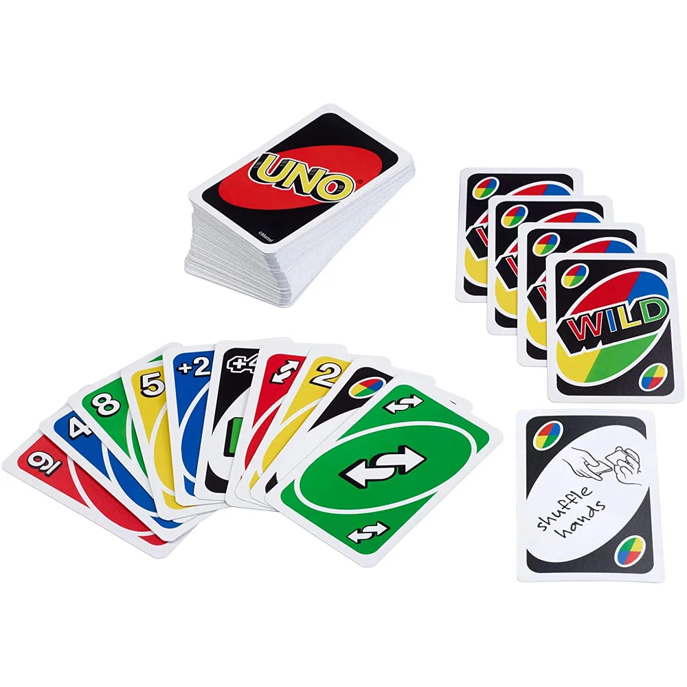Card Games Mattel UNO Games Family Funny Entertainment Board Game Fun Playing Cards Kids Toys Gift Box uno Card Game