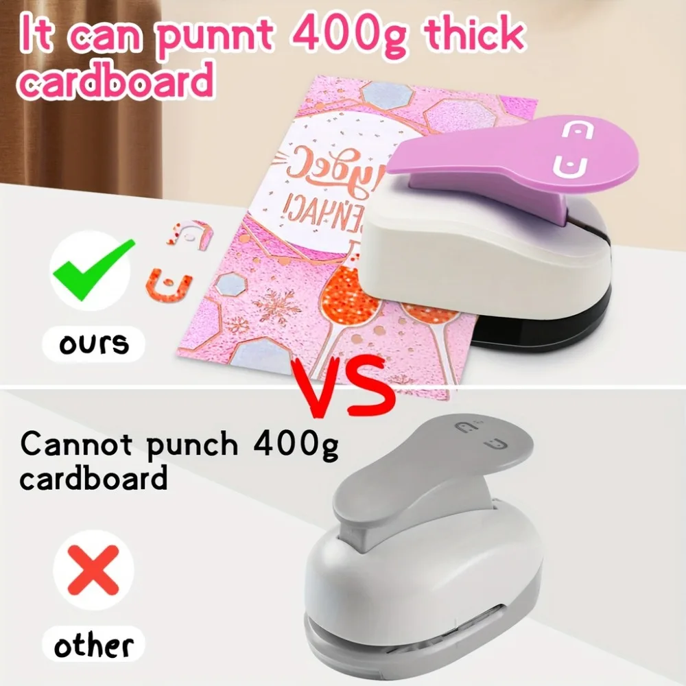 Sturdy Earring Card Hole Punch Portable Punch Perforator Metal Double Post Scrapbook Punching DIY Children's Punching Machine paper punch hole punching tools paper craft punch