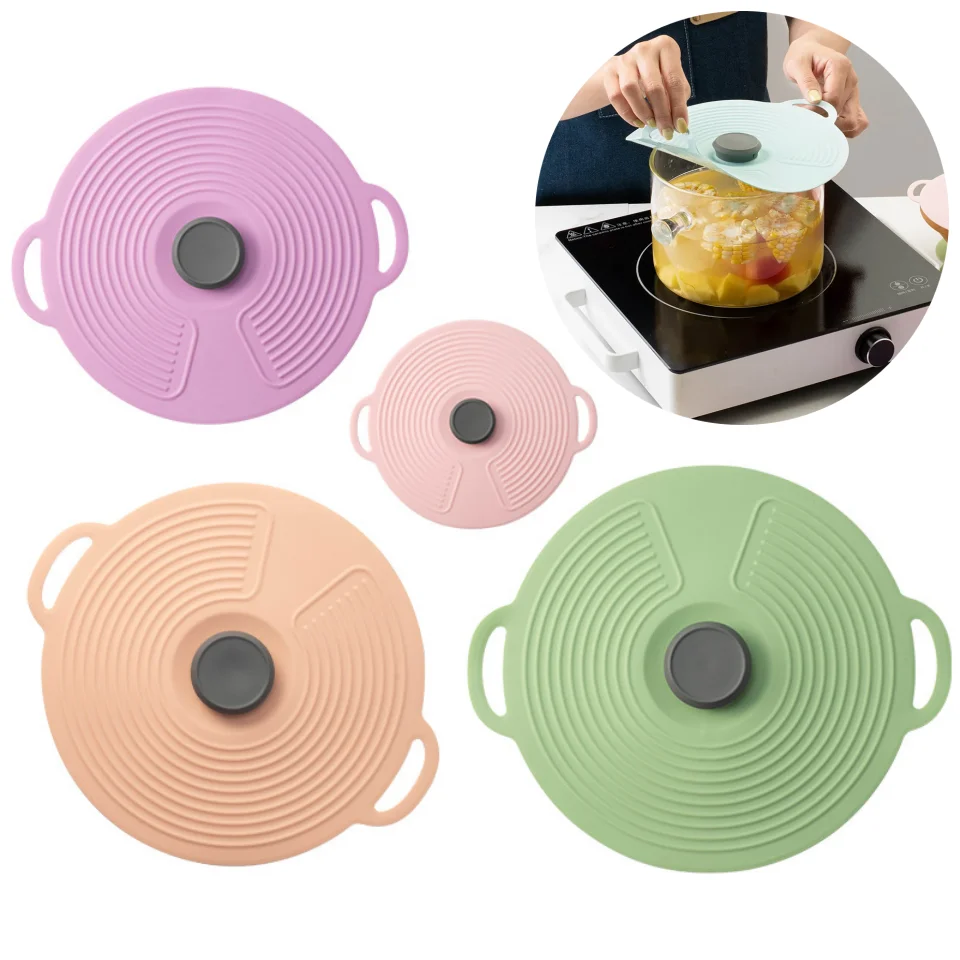 

Reusable Self Sealing Lid Silicone Stretch Lids Universal Lid Silicone Bowl Pot Lid Silicone Cover Pan Cooking Food Fresh Cover