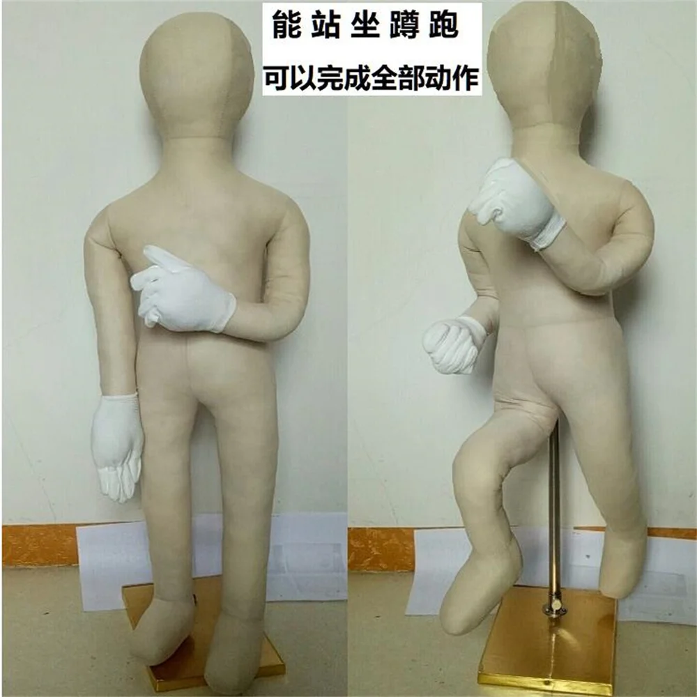 

Full Child Mannequins for Sewing, Body Display,Cotton Fabric Clothing,Headless Software Models, Folding Bending, 2-5 Years, E029