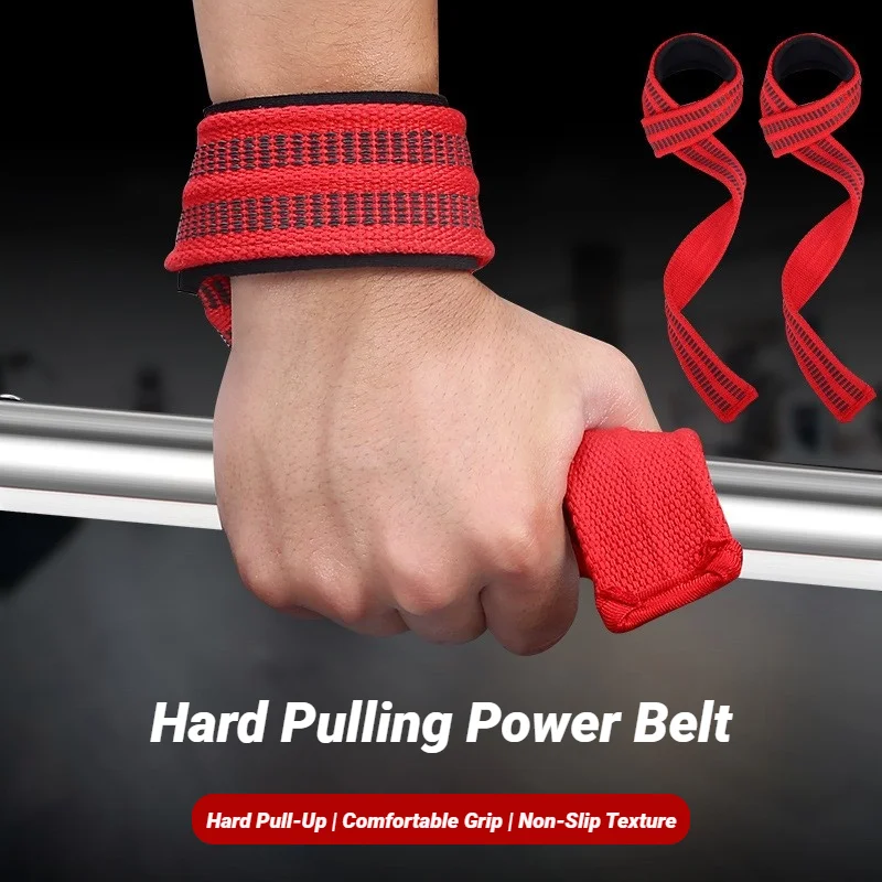 Weightlifting Wrist straps Strength training Adjustable Non-Slip Gym Fitness Lifting strap Support Sports Grip band Brace wrap wrist straps