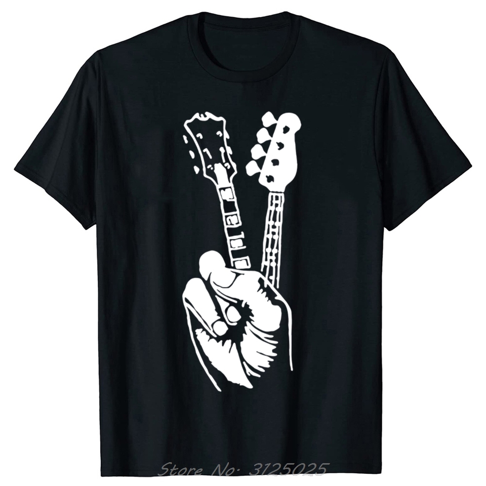 Funny Electric Bass Guitar T-shirt Music Hip Hop Rock T Shirt Musician Guitarist Graphic Short Sleeve Cotton Men Tshirt Tops