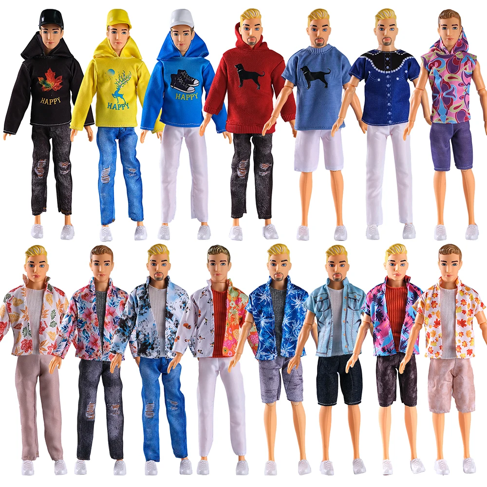 

NK 1 Set/2 Set 1/6 Prince Clothes Fashion Suit Cool Outfit For Barbie Doll Boy Friend For Ken Doll Accessories Child Gift Toy JJ