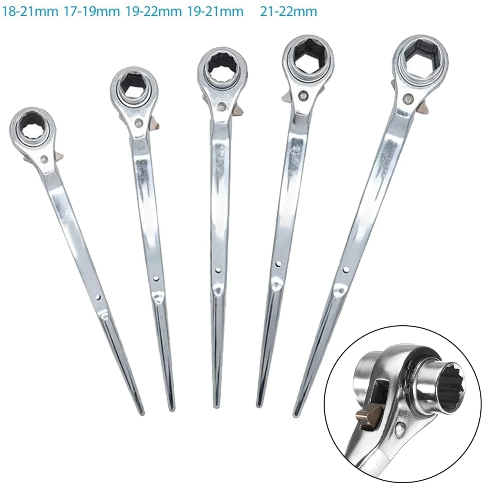 

1PC 17-22mm Ratchet Wrench Universal Head Sharp End Socket Wrench Podger Spanner Double-headed Hand Tools