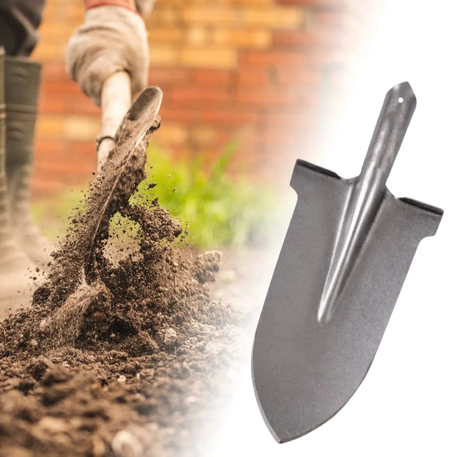 Shovel Camping Steel Gardening Tool High Manganese Steel Material Outdoor Trowel for Planting Digging round Garden Cleaning
