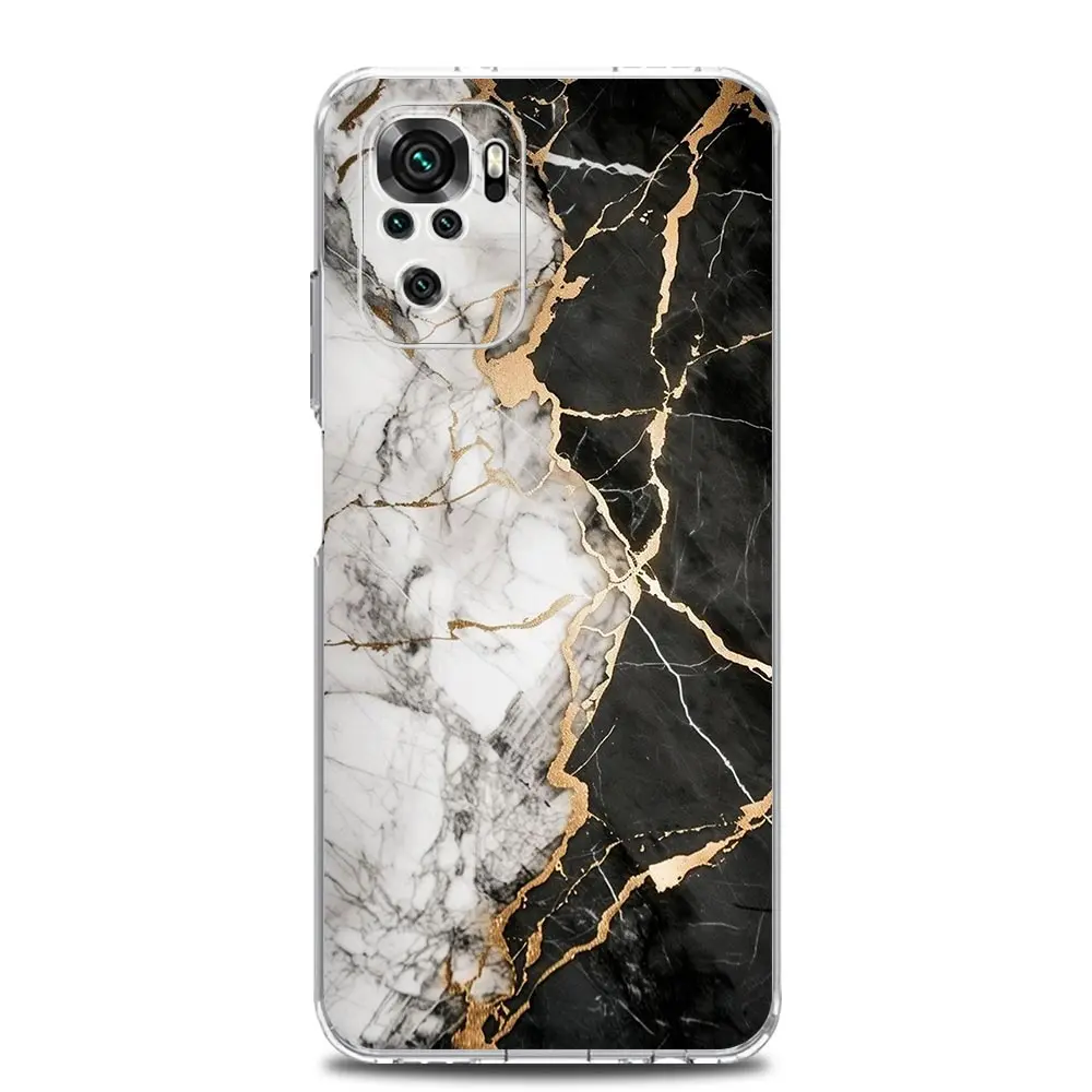 Clear Soft TPU Watercolor Marble Phone Case