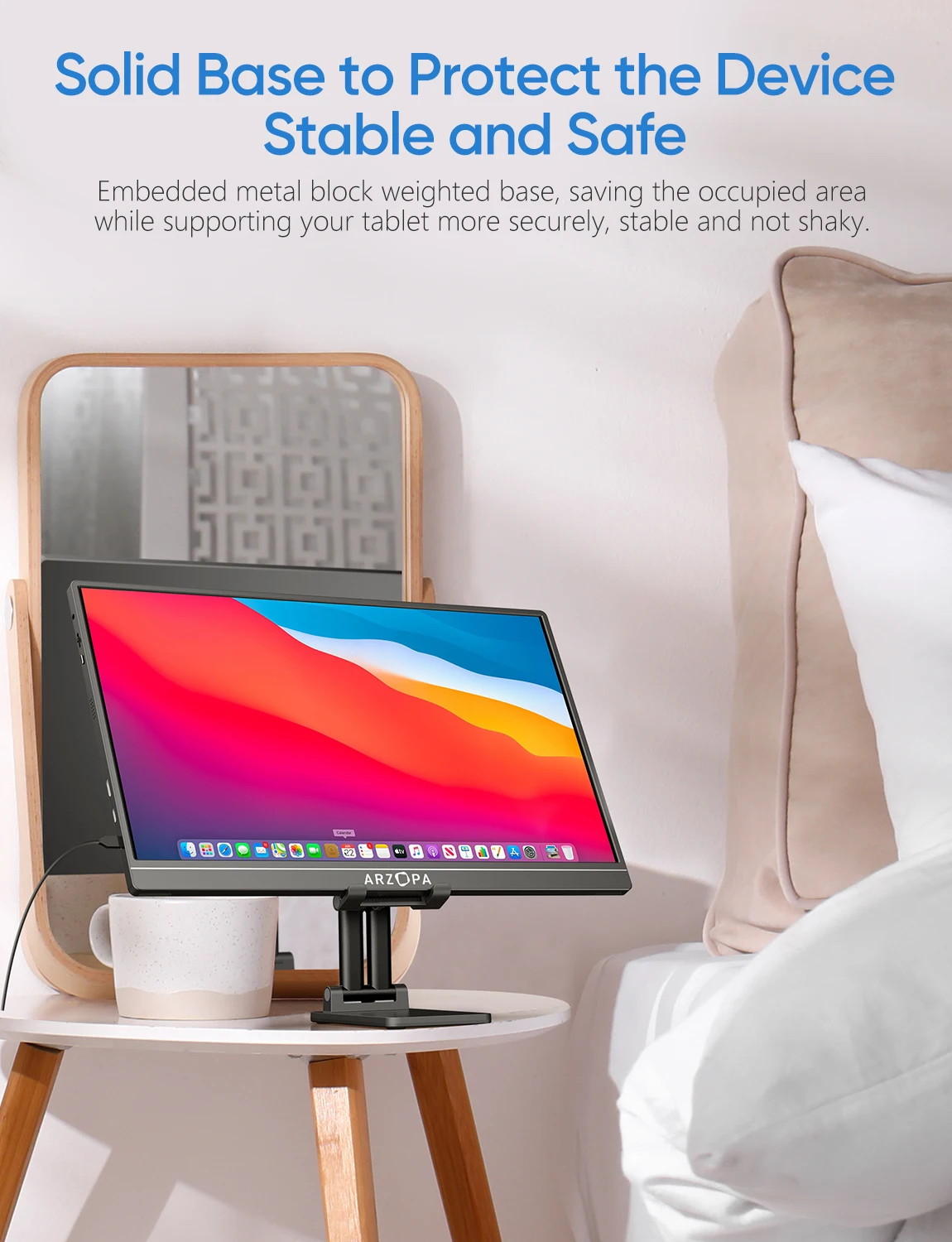 BoxWave Stand and Mount Compatible with ARZOPA Portable Monitor S1