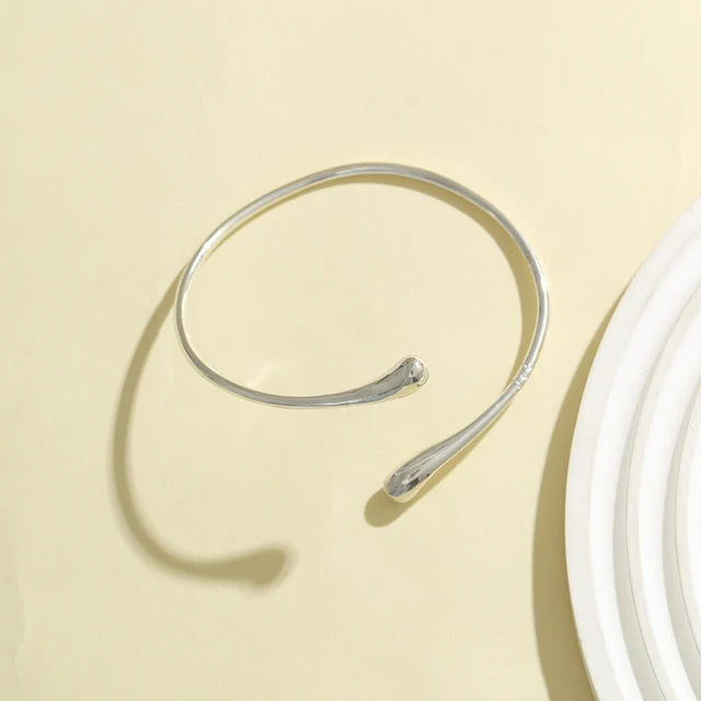 Lacteo Trendy Geometric Twisted Cuff Bracelet On The Upper Arm for Women Water Drop Shape Bangles Adjustable Jewelry Party Girls 5