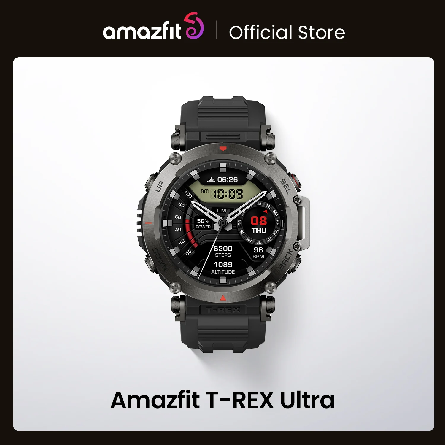 Nowy inteligentny zegarek Amazfit T-Rex Ultra 47 mm Ultimate Outdoor GPS 20-dniowa żywotność baterii Smartwatch dla telefonu z systemem Android IOS - AliExpress 44