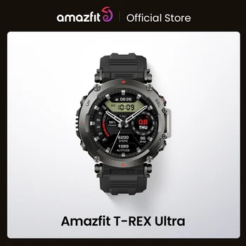 새로운 Amazfit T-Rex 울트라 스마트 워치 듀얼 밴드 GPS 견고한 야외 군사 등급 스마트 워치 안드로이드 IOS 전화