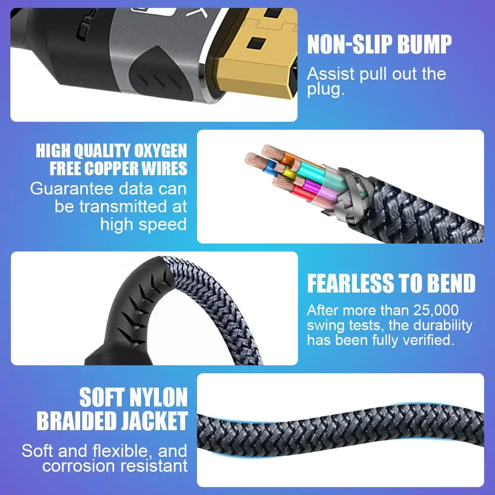 Ultra High-Speed 48Gbps HDMI Cable - 3m, Supports 8K & 4K Resolutions, Ideal