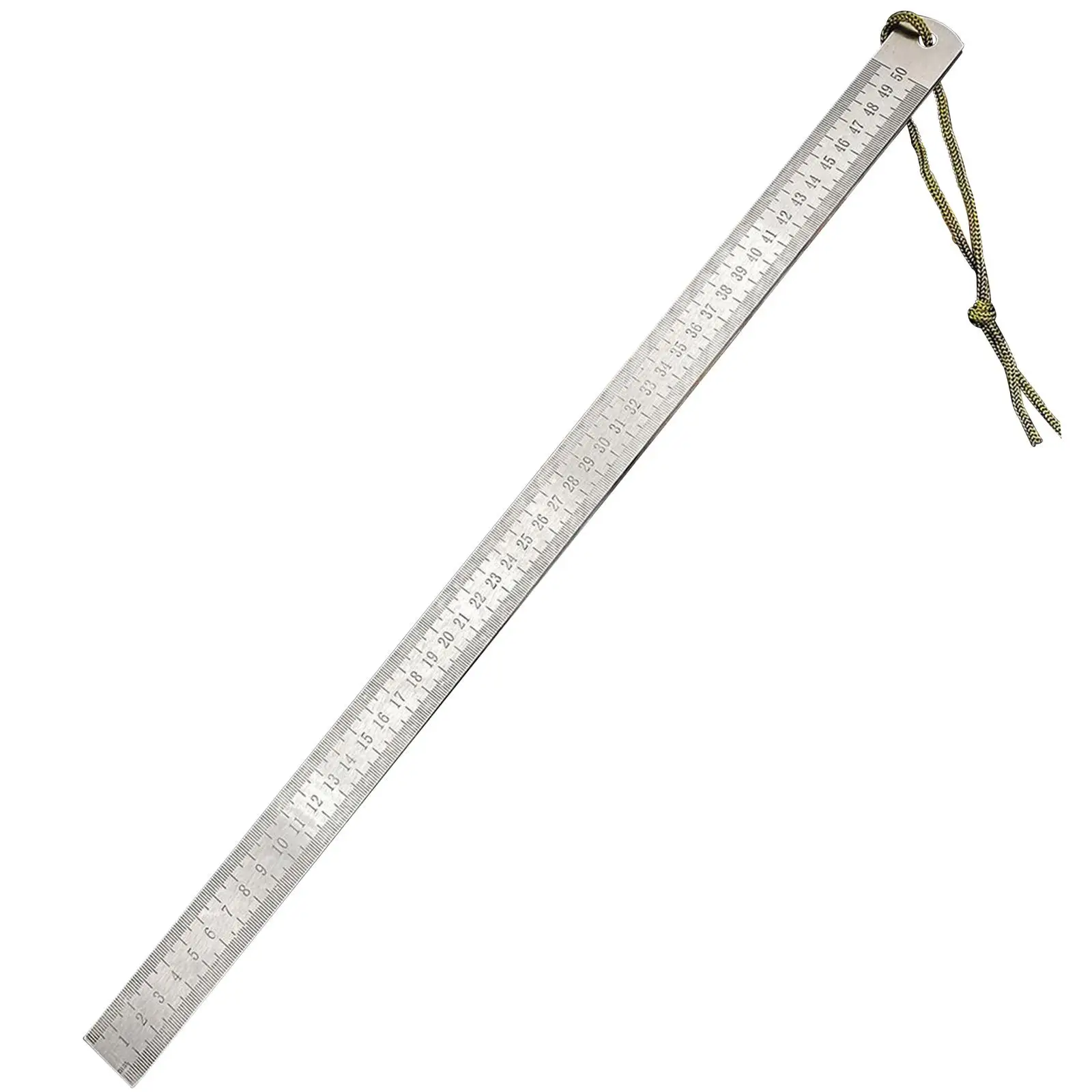 Stainless Steel Ruler 50cm Scale Markings Easy Measurements Measuring Ruler for