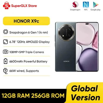 2024 New HONOR X9c 5G Global Version 6.78" Anti-drop 120Hz Curved Screen 108MP Dual Cameras 6600mAh Battery Android14 Dual SIM