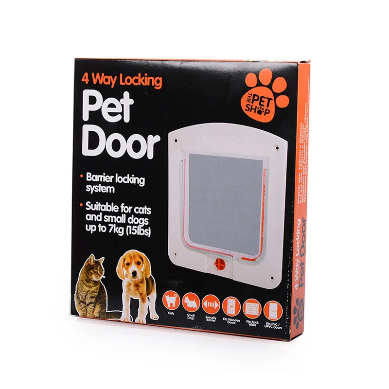 Pet Cat Door Hole Dog Door Hole Control Free in and out Pet Two-Way Supplies One Piece