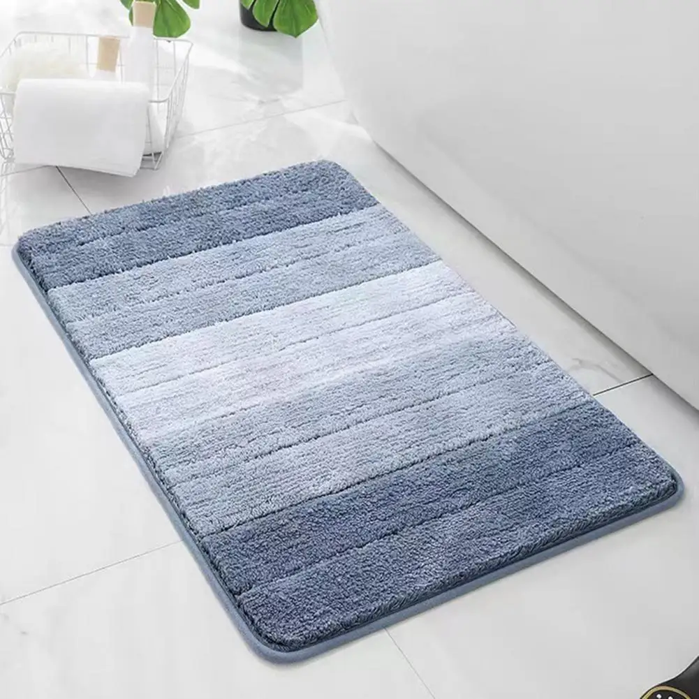 

Modern Bathroom Mat Easy to Entry Door Mat Soft Absorbent Gradient Color Bath Mat Modern Quick Drying Anti-slip Rug for Shower