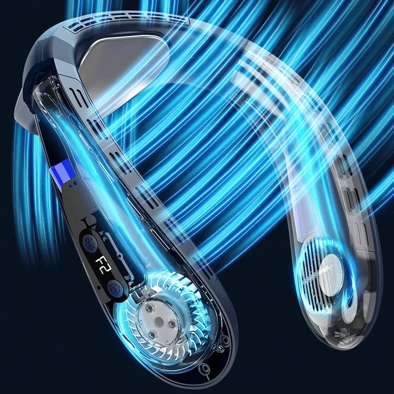 Nouveau climatiseur de cou 2026, ventilateur de cou portable rechargeable, refroidissement par semi-conducteur, ventilateur sans pales, refroidisseur portable multi-usage 1